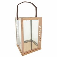 Lantaarn Alexandra House Living Koper Glas Roestvrij staal 18 x 30 x 18 cm 1