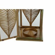 Lantaarn DKD Home Decor Gouden Metaal 16,5 x 16,5 x 50 cm Blad van een plant 4