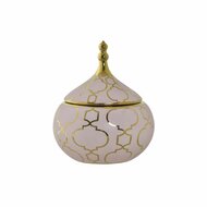 Juwelenkistje DKD Home Decor Roze Gouden Porselein 14 x 14 x 17 cm 1