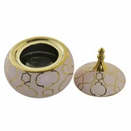 Juwelenkistje DKD Home Decor Roze Gouden Porselein 14 x 14 x 17 cm 2