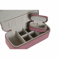 Juwelenkistje Home ESPRIT Cr&egrave;me Magenta 20,5 x 10 x 6 cm (2 Onderdelen) 2