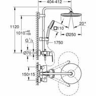 Douchekolom Grohe Vitalio Comfort 250 2