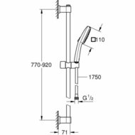 Douchekolom Grohe Vitalio Comfort 110 Siliconen 3