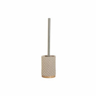 Toiletborstel Home ESPRIT Beige Zilverkleurig Hars Bamboe 9 x 9 x 37 cm 1