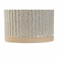 Toiletborstel Home ESPRIT Beige Gouden Keramiek 10,5 x 10,5 x 37,5 cm 3