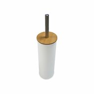 Toiletborstel Versa Wit Metaal Bamboe 38,4 cm 1