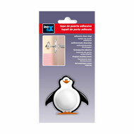 Deurstopper Inofix Deuren Pingu&iuml;n Sticker Wit/Zwart PVC 2