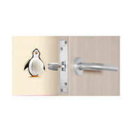 Deurstopper Inofix Deuren Pingu&iuml;n Sticker Wit/Zwart PVC 3