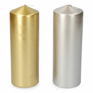 Kaars Gouden Zilverkleurig &Oslash; 7 x 20 cm 1 Stuks 1