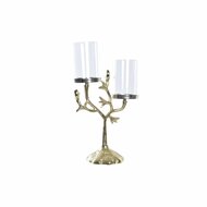 Kandelaar DKD Home Decor Kristal Gouden Aluminium Vogels (29 x 15 x 48 cm) 1