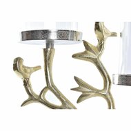 Kandelaar DKD Home Decor Kristal Gouden Aluminium Vogels (29 x 15 x 48 cm) 2