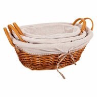 Mandenset Alexandra House Living Natuurlijk vlechtwerk Wilgenhout 38 x 29 x 14 cm 34 x 16 x 44 cm 31,5 x 23,5 x 12 cm 3 Onderde