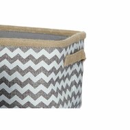 Mandenset DKD Home Decor Wit Grijs Jute Zig-zag Boho 36 x 31 x 20 cm 3 Onderdelen 4