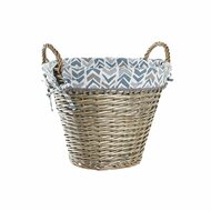 Mand DKD Home Decor 44 x 44 x 42 cm Polyester vlechtwerk 1