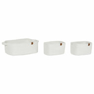 Mandenset Home ESPRIT Wit Modern 34 x 25 x 14 cm (3 Onderdelen) 4