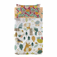 Beddengoedset HappyFriday Moshi Moshi Harvestwood Multicolour Wieg voor baby&amp;apos;s 2 Onderdelen 1