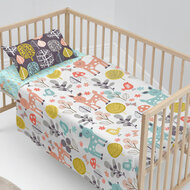 Beddengoedset HappyFriday Moshi Moshi Woodland Multicolour Wieg voor baby&amp;apos;s 2 Onderdelen 3