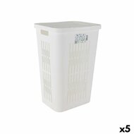 Wasmand Tontarelli Bella Dubbele afdekking 60 L Wit 40,5 x 33 x 59 cm (5 Stuks) 1