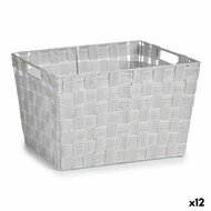 Wasmand Wit Stof 10 L 25 x 20 x 35 cm (12 Stuks) 1