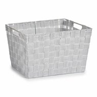 Wasmand Wit Stof 10 L 25 x 20 x 35 cm (12 Stuks) 2