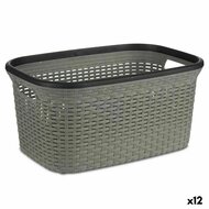 Wasmand Grijs Plastic 36 L 36 x 25,5 x 53 cm (12 Stuks) 1