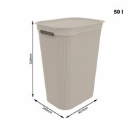 Wasmand Rotho Brisen Zwart 50 L Plastic 2