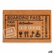 Deurmat Boarding Pass Natuurlijk 60 x 1 x 40 cm (12 Stuks) 1