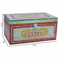 Koffer Alexandra House Living Multicolour Mangohout 28 x 22 x 46 cm Traditionele stijl 3