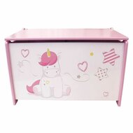 Koffer Fun House Unicorn Roze Wit Hout 2