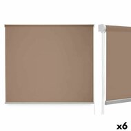 Rolgordijn 120 x 180 cm Beige Stof Plastic (6 Stuks) 1