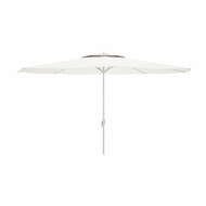 Marbueno Parasol Staal 8 Staven D270 cm Polyester Wit Tuin, Zwembad en Terras 10187 1