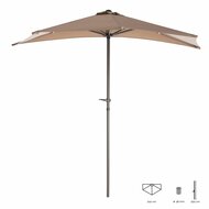 Parasol 240 x 125 x 250 cm Taupe Aluminium 2