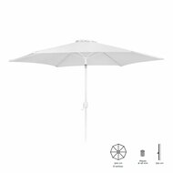 Parasol Alba Wit Aluminium 300 x 300 x 250 cm 2