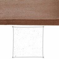 Schaduwdoek Zonnetent 5 x 5 m Chocolade Polyethyleen 500 x 500 x 0,5 cm 1