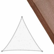 Schaduwdoek Zonnetent 3 x 3 m Chocolade Polyethyleen 300 x 300 x 0,5 cm 1