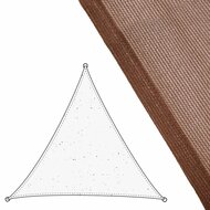 Schaduwdoek Zonnetent 3,5 x 3,5 m Chocolade Polyethyleen 350 x 350 x 0,5 cm 5