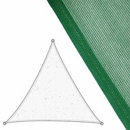 Schaduwdoek Zonnetent 3,5 x 3,5 m Groen Polyethyleen 350 x 350 x 0,5 cm 1