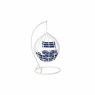 Hangende tuinstoel DKD Home Decor Marineblauw Wit Aluminium Synthetische rotan 90 x 70 x 110 cm (107 x 107 x 198 cm) 5