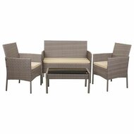 Tafelset met 2 fauteuils Alexandra House Living Grijs 4 Onderdelen 1