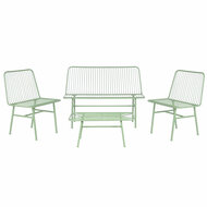 Tafelset met 3 fauteuils Home ESPRIT Munt Metaal 115 x 53 x 83 cm 1