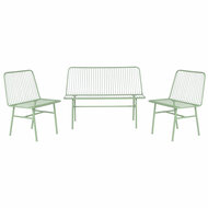 Tafelset met 3 fauteuils Home ESPRIT Munt Metaal 115 x 53 x 83 cm 8