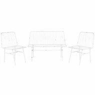 Tafelset met 3 fauteuils Home ESPRIT Wit Metaal 115 x 53 x 83 cm 7