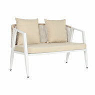 Tafelset met 3 fauteuils Home ESPRIT Wit Staal 123 x 66 x 72 cm 2