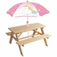 Picknicktafel Fun House    53 x 95 x 75 cm Parasol Eenhoorn 1