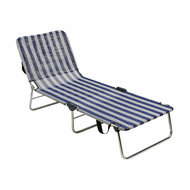 Strandstoel Alco Voor meerdere posities Wit Marineblauw 1