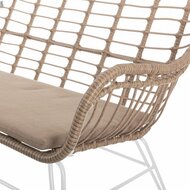 Tuinstoel Ariki 121 x 62 x 76 cm Synthetische rotan Staal Wit 3