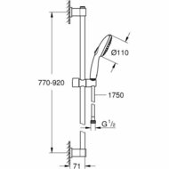 Douchekolom Grohe Vitalio Start 110 Plastic 2