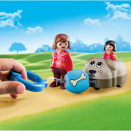 Playset Playmobil 1.2.3 Hond Kinderen 70406 (6 pcs) 2