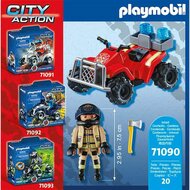 Playset Playmobil City Action Firefighters - Speed Quad 71090 2