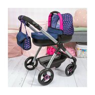 Poppenwagen Reig Stule Pram Marineblauw 63 cm 4